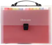 13 Pack Expanding File Folders Accordion Document Organizer, Letter A4 Paper Placstic File Folder 13 Pocket Expandable File Jackets
