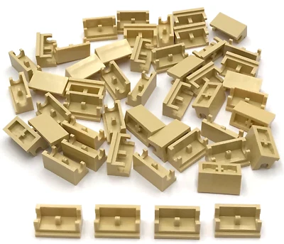 Lego 50 New Tan Hinge Bricks 1 x 2 Base Pieces