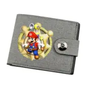 Super Mario Grey Wallet Mario K Anime Peripherals Coin Purse