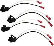 4PCS Door Speaker Wiring Harness Adapter Compatible with Chevy GMC Silverado Sierra 1995-2009, Buick 1995-2006, Cadillac 1988-1999 Speaker Wire Cable Plug