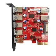 PCI-E to Type-C (2),Type-A (5) USB 3.0 5-Port PCI Express Expansion Card8131