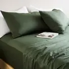 MyHouse Riley Bamboo Cotton Fitted Sheet Bamboo/Cotton - Moss - Double