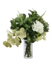 [Boutique Retailer] Hydrogena and Orchid Artificial Flower Bunch Arrangement 50cm in Green