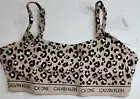 Calvin Klein Womens CK One Logo Spaghetti Straps Open Back Unlined Bralette Sz M