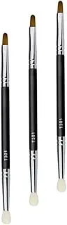 PLAFOPE 3Pcs Dual Head Concealer Brush Fine Rayon Cosmetic Applicators for Travel Makeup Effortless Spot Concealing Smooth Blending for Lip Liner and Face Touch Ups