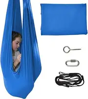 TOPARCHERY Therapy Swing Cuddle Hammock Sensory Swing Indoor Snuggle Swing Hardware Set Indoor Therapy Swing with Special Needs Cuddle Hammock ADHD, Aspergers (Blue)