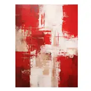 Red Modern Art Canvas Print
