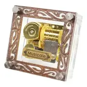Acrylic Music Box Clockwork Tune:Canon in D Acrylic Transparent Square