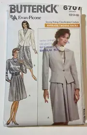 Butterick Pattern 6707 Sizes 12-16 Evan-Picone Misses Petite Jacket Blouse Skirt