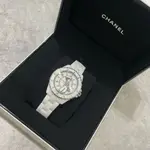 台灣出貨+免運CHANEL 手錶 J12 經典陶瓷錶 白色限量款《精品女王全新&二手》