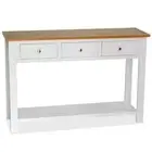 Console Table Oak Wood Contemporary Style Home Furniture Elegant Decor 3 Drawers