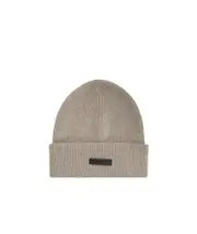flanged knitted hat One size Nude