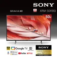 在飛比找momo購物網優惠-【SONY索尼】BRAVIA 50型 4K Google T