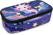 FOR U DESIGNS Cute Pencil Case Aesthetic for Teen Girls Axolotl Pencil Pouch with Compartment Large Capacity Pencil Pen Stationery Storage Bag Zipper Closure