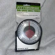 Pittsburgh Magnetic Base Dial Gauge Angle Finder 0 to 90 Degree Indicator…A8