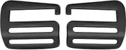 uxcell G Hook Webbing Slide Buckles 38mm, 1 Pair Metal G Hooks Webbing Buckles Clips Adjustable Buckle for Backpack Luggage Straps Webbing Outdoor Belt Hardware, Black