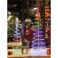 在飛比找ETMall東森購物網優惠-圣誕節裝飾品發光環形圣誕樹燈家用店鋪商場氛圍室內主題場景布置