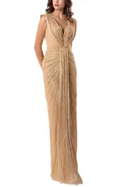 [OUI-DA FÉE] EDEN FITTED GOWN FR 42 GOLD