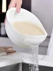 Colander Rice All Drain Basket Fruit Washing Basket Handle Kitchen Organizer New