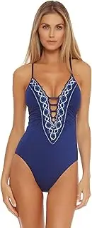 [Becca by Rebecca Virtue] Tallulah Claire Plunge One-Piece, Marina, Small