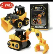 Construction Toy Trucks Build and Take Apart Educational Stem Toys Boys & Girls