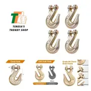 1/2'' G80 Chain Grab Hook Heavy Duty, 4 Pack Grade 80 Clevis Grab Hooks, 1/2"...