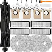 YBVABE Accessories for Dreame L20 Ultra/L30 Ultra Robot Vacuum Cleaner 22Pack with Main Brush, 4 Mop, 4Dust Bag, 4 Filters, 6 Side Brushes, 3 Cleaning Brush