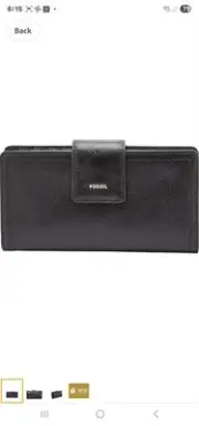 Fossil Logan Black Wallet NWL