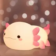 Morakot Cute Axolotl Night Light Axolotls Lamp for Kids, Soft Silicone Kids Nursery Nightlight LED Touch Light, Kids Bedroom Decor as Xmas Birthday...