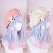 Rabbit Bobble Beret / Hair Pin Rabbit - M