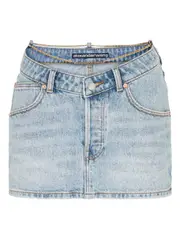 Alexanderwang.t V-Front Denim Mini Skirt - Light Blue - 26 (W26 / UK8 / S) 26 (W26 / UK8 / S)