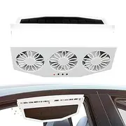 Car Exhaust Fan, Solar Exhaust Vent, Auto Window Radiator, Vehicle Air Purifier with Sturdy and Weather Resistant Design for Commuting, Camping, or Traveling, 1 Piece
