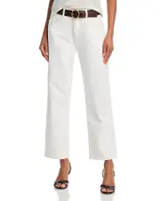 Frame The Hang High Rise Ankle Straight Jeans in Au Natural