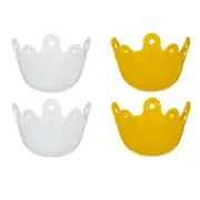 Genuine! DAVIS & WADDELL Silicone Egg Poachers Cups 8.5 x 8.5 x 6cm Set of 4!