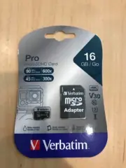 Verbatim 16GB Pro 600X microSDHC Memory Card with Adapter