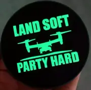 MARINE CORPS V-22 LAND SOFT PARTY HARD GLOW IN DARK HOOK & LOOP PVC JACKET PATCH