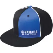 Factory Effex Yamaha Racing Flat Bill Flexfit Hat (Black / Blue) L/XL