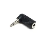 NEW 3.5mm 1/8" Stereo to Mono Male Female Jack Combine Audio Angle Elbow Adapter