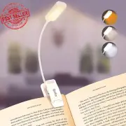 9 LED Clip-on Book Light, 3 Modes, Stepless Dimming, Rechargeable, White