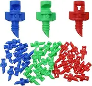 safycaby 150PCS Drip Irrigation Emitters Micro Sprinkler Heads Micro Garden Lawn Water Spray Misting Nozzle Sprinkler Irrigation for Plant Irrigation Systems (90/180/360 Degrees)