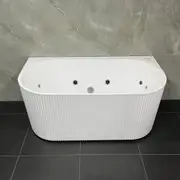Mallorca Fluted 1500-1700*750mm 10 Jets Back to Wall Freestanding Spa Bath