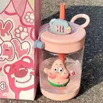 500ML 水瓶帶吸管 TRITAN 瓶可愛 PATRICK STAR 卡通兒童水杯 BPA FREE 夏季高美人易攜帶