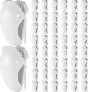 Fullhawl 50 Pcs Cubicle Clips Fabric Panel Cubicle Accessories Fabric Partition Panel Wall Clip Office Photos Wall for Notes Memos Standard Size (White)