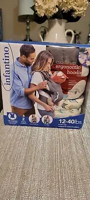 Cuddle-up Ergonomic Hoodie Baby Carrier, 2-Position, 12-40lb, Fox. New Free Ship