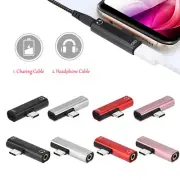 Type-C to 3.5mm Jack AUX Audio Headphone USB-C Charging Adapter Splitter Cable