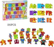 Alphabet Robot Odowalker Action Figures 26 Pieces 2" Letters Alpha Bots Educational ABC Preschool Learning Stem Montessori Classroom Teaching