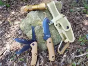 MFH® Survival Outdoor Army Multifunctional Knife w/ Led Lamp - Factory New