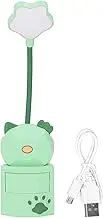 LED Desk Lamp, 360 Degree Adjustment Environmentally Friendly Durable Reading Lamp,USB Charging Warm Light Cute Cartoon Design Eye Protection Table Light (绿色)