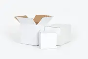 12 x 12 x 8" - White Corrugated Boxes, ECT-32, 25/Bundle