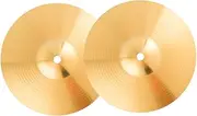 Mikinona 2pcs Cymbals Musical Drums Jazz Thin Hat Cymbal Replacement Jazz Rides Size Bowl Drum Golden Crash Brass Golden